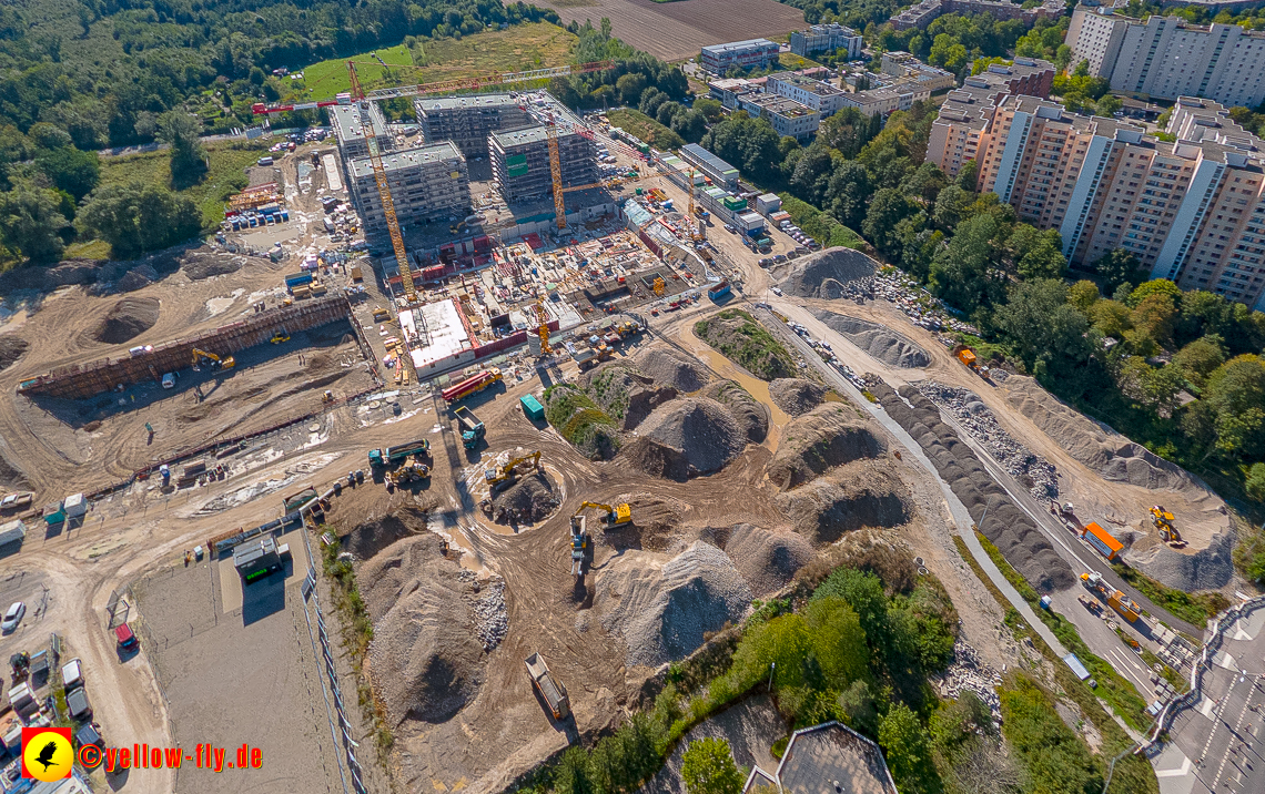 02.09.2023 - eine neue Baugrube auf dem Alexisquartier in Neuperlach